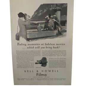 Vintage 1930 Bell & Howell Filmo Fading Memories Ad Advertisement